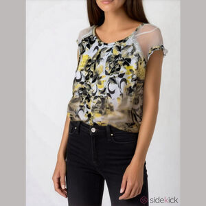 Cleo yellow floral blouse Size medium